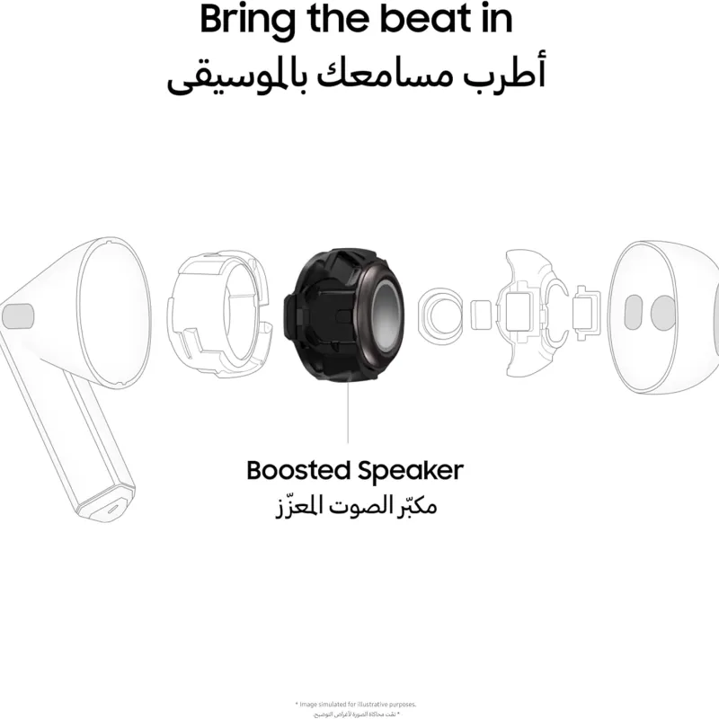 سماعة لاسلكية Samsung Galaxy Buds 3 Pro مع علبة شحن