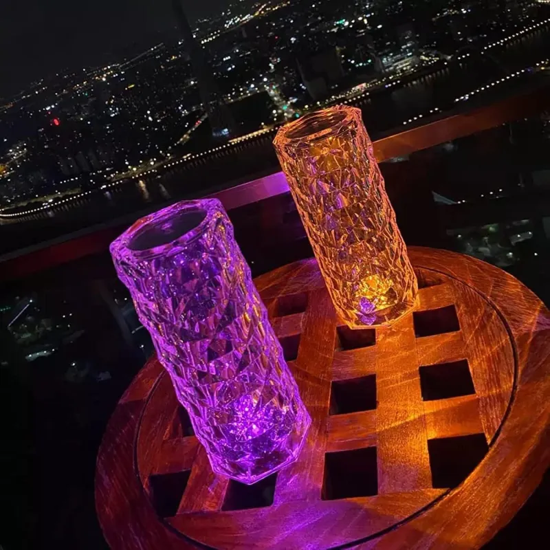 "فواحة كريستال LED USB بحجم كبير وألوان متغيرة