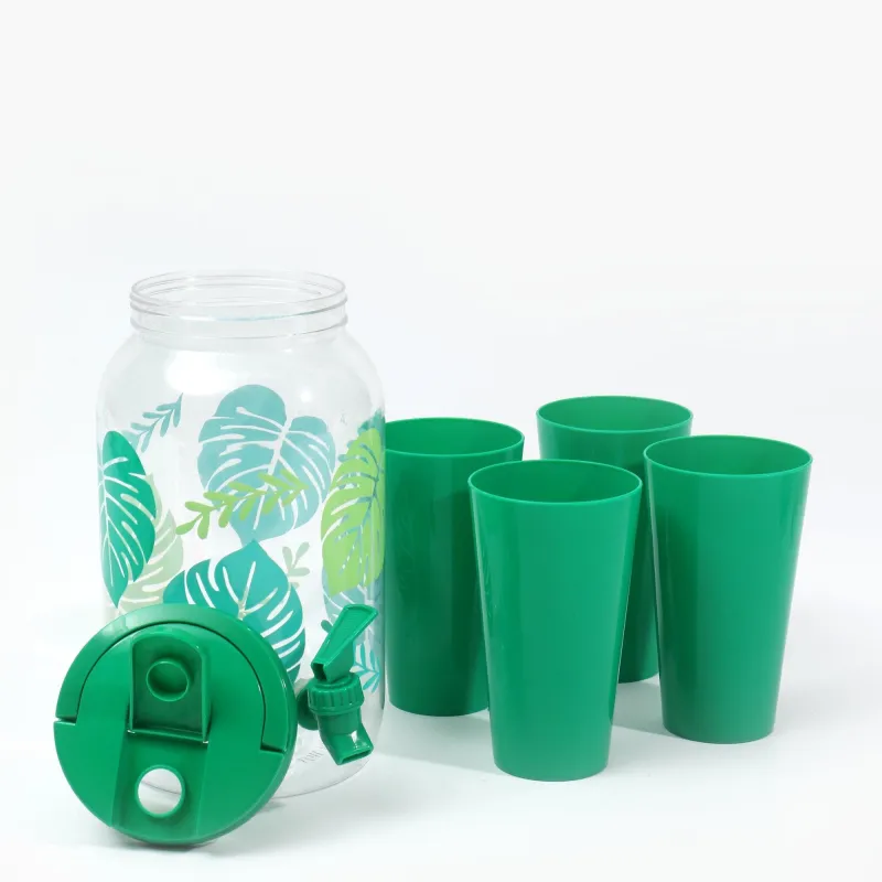 • ديسبنسر العصير + 4 اكواب للعصير ديزاين Leaves 3,5 Liter