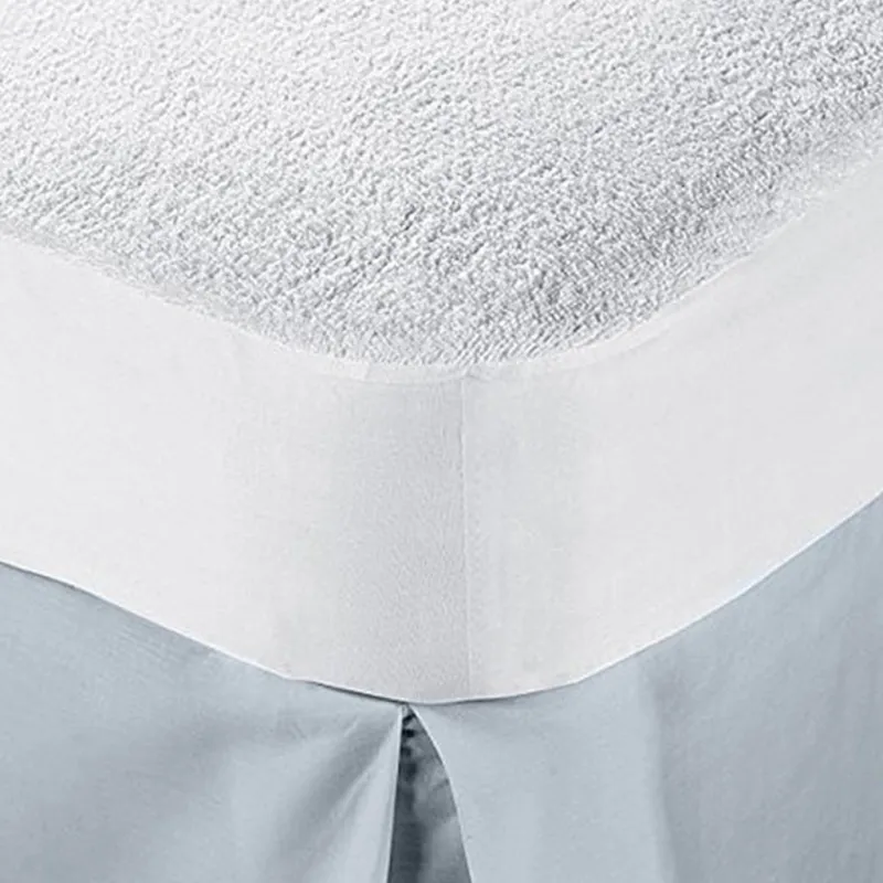 •   	 واقي مرتبة بجوانب فايبر بأستيك Snooze - أبيض — size 160*200 cm