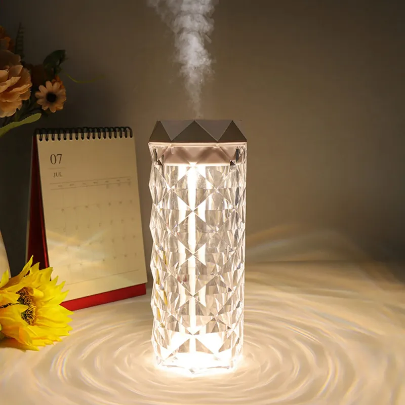 "فواحة كريستال LED USB بحجم كبير وألوان متغيرة