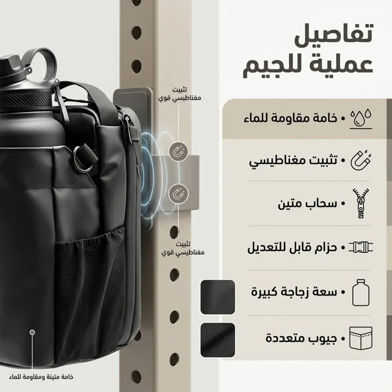 عرض ميزان In body + شنطة زجاجة مغناطيسية لجيم  +زجاجة هديه
