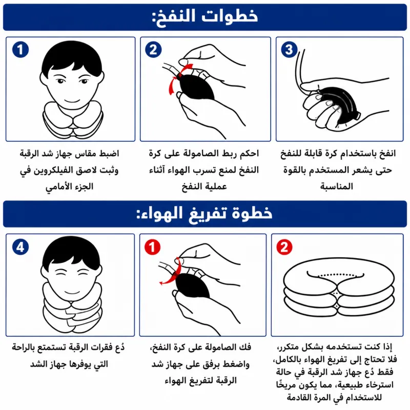 مخدة مساج هوائية للرقبة