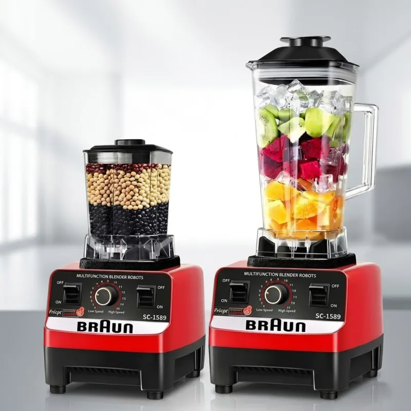عرض خلاط ومطحنة BRAUN 10000 وات + كبة BRAUN 8500 وات + هاند بلندر BRAUN 3 في 1 استاليس 2700 وات  مع ضمان عام