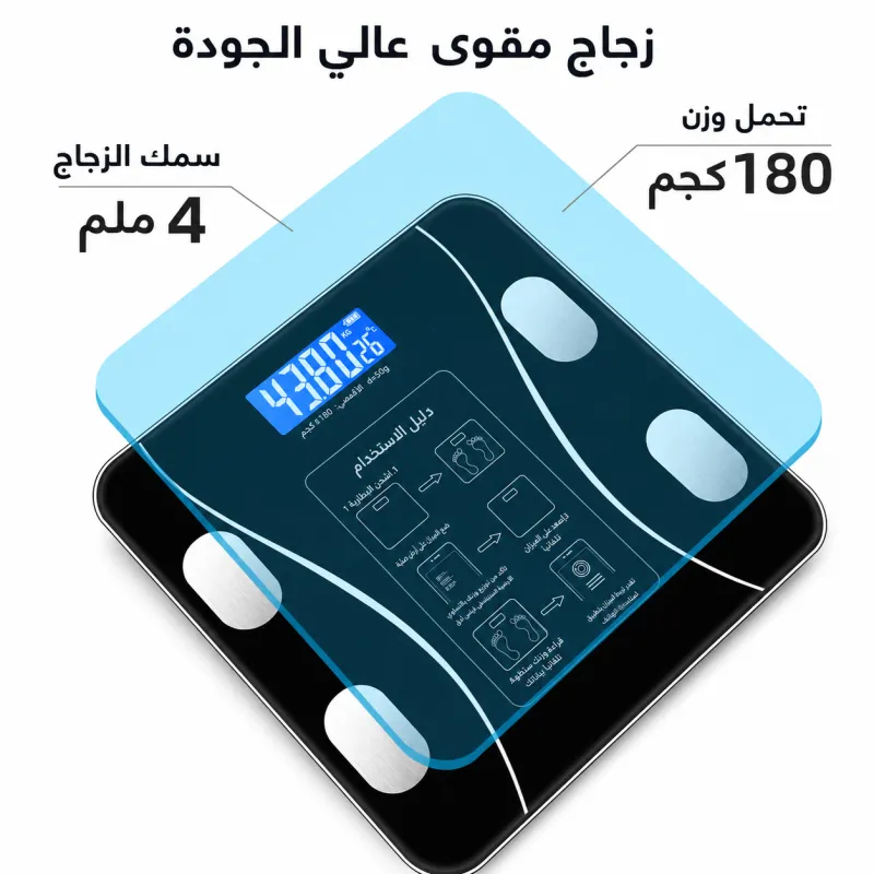 عرض ميزان In body + شنطة زجاجة مغناطيسية لجيم  +زجاجة هديه