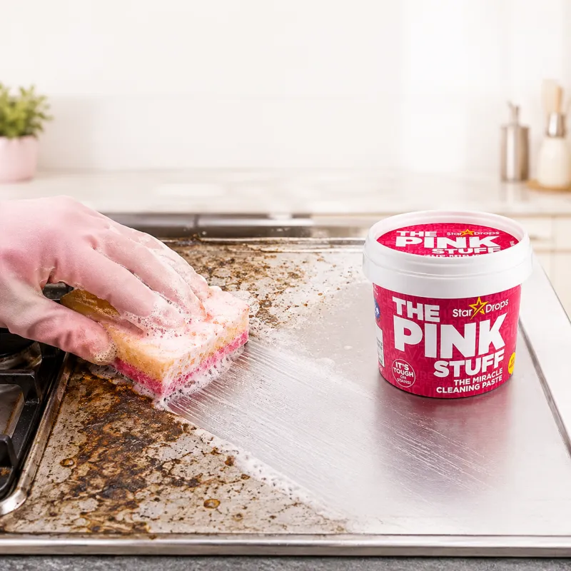 عرض معجون التنظيف The Pink Stuff +  3 اسبراي التنظيف الجبار Multipurpose Bubble Cleaner + 2 أقوى سفنجة لتنظيف الزجاج