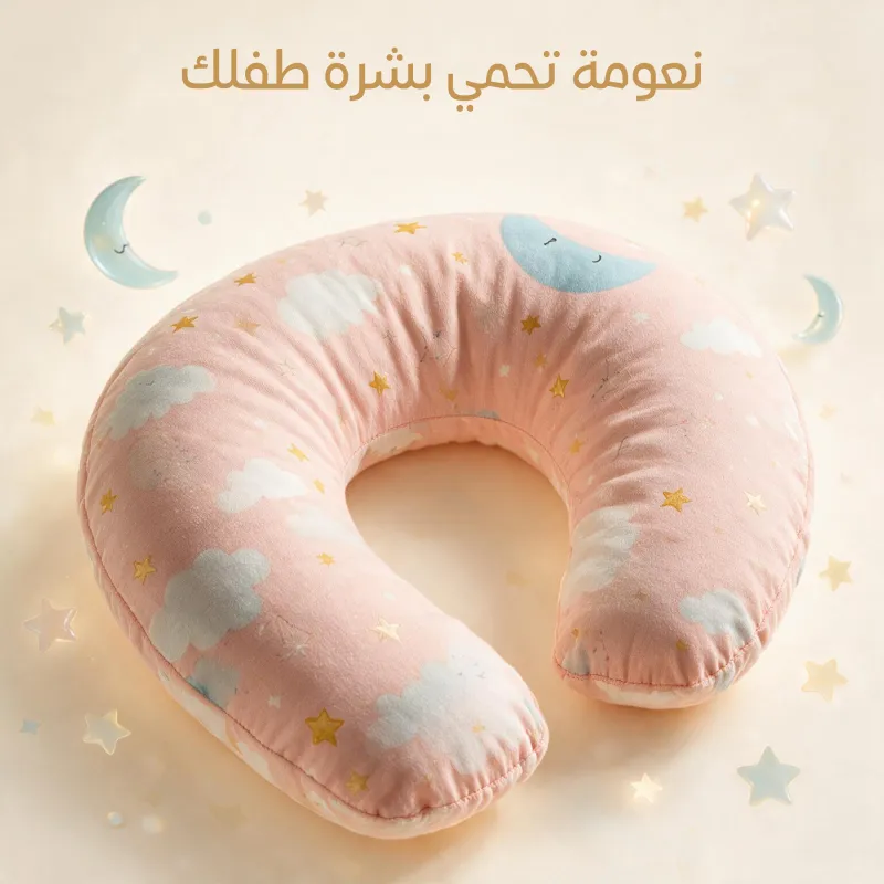 عرض : كرسي هزاز للأطفال بينك + مخدة رضاعة + ساتر رضاعة