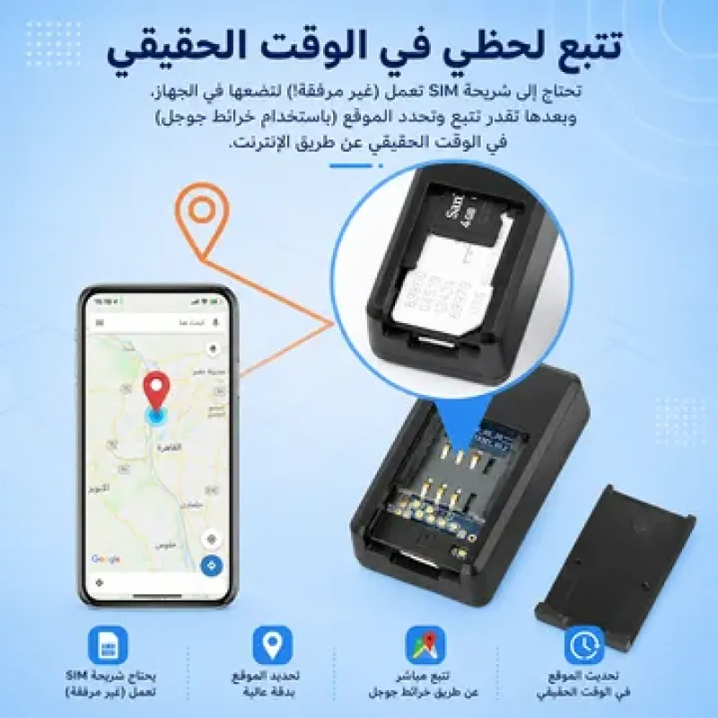 عرض ليد البومة 2 عدسة للسيارة والموتوسيكل + Mini GPS Tracker